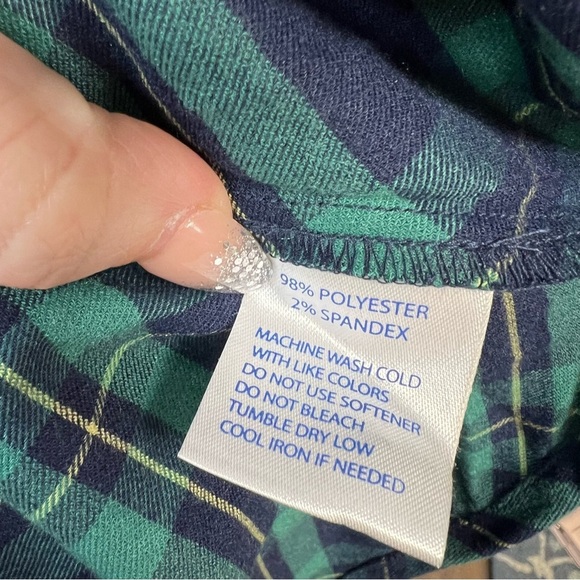 Southern Tide Nadia Navy/Green Flannel Intercostal Dress SZ MED - Picture 5 of 6